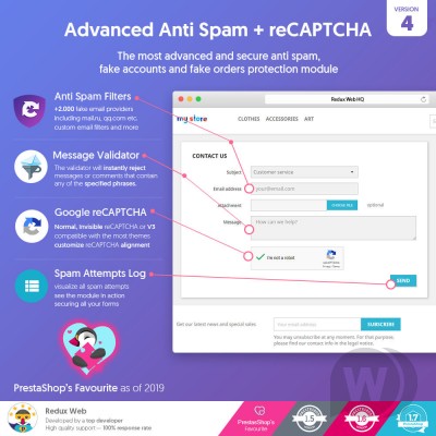 Модуль Расширенный антиспам и фейковые аккаунты + Re-Captcha v4.2.0