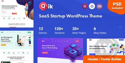 Qik v1.0.1 - тема WordPress для SaaS стартапа