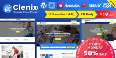 Clenix v2.0.1 NULLED - WordPress тема клининговых услуг