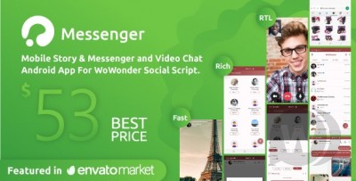 WoWonder Android Messenger v3.7 - мобильное приложение для WoWonder