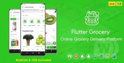 Flutter Multi Vendor Grocery v1.0 ( Convenience Store, Food, Vegetable, Fresh Fruit, eCommerce, Retail )
