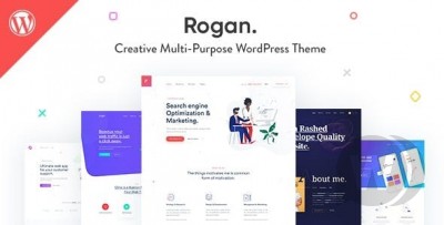 Rogan v1.7.5 - креативная многоцелевая тема WordPress для агентств, Saas, портфолио