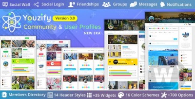 Youzify (formerly Youzer) v3.2.6 (+addons) – сообщества и профили пользователей WordPress