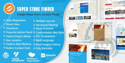 Super Store Finder for Wordpress v6.5 - поиск магазинов на WordPress