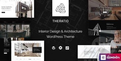 Theratio v1.1.8 - Тема WordPress Elementor архитектуры и дизайна интерьера