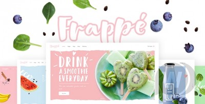 Frapp&#233; v1.6.1 - смузи, соки и органические продукты питания WordPress
