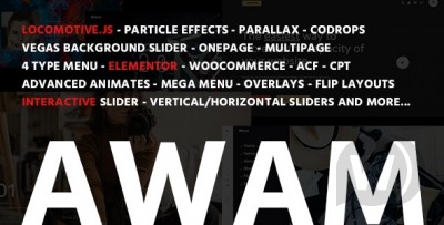 Awam v1.0.9 NULLED - тема WordPress для портфолио агентства