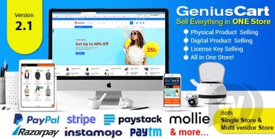 GeniusCart v2.1 NULLED - система электронной коммерции с несколькими поставщиками