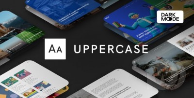 Uppercase v1.0.8 NULLED - тема для блога WordPress с темным режимом