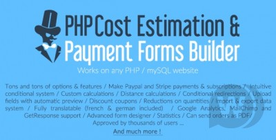 PHP Cost Estimation & Payment Forms Builder v1.06 NULLED