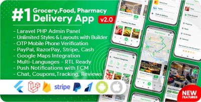 Grocery, Food, Pharmacy, Store Delivery Mobile App with Admin Panel v2.1.0 NULLED