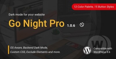 Go Night Pro v1.1.2 | плагин WordPress для темного режима/ночного режима