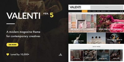 Valenti v5.6.3.9 - тема новостей WordPress