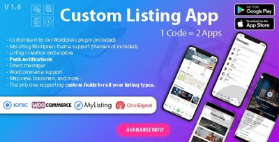 Custom Listing App v1.7.0 - Directory Android and iOS mobile app with Ionic 5 for MyListing ListingPro