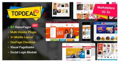 TopDeal v1.0.7 - MarketPlace | Multi Vendor Responsive OpenCart 3 & 2.3 Theme with Mobile-Specific Layouts