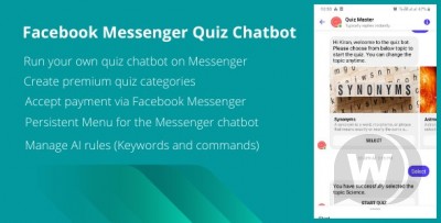 Quizy v1.0 - чат-бот викторины Facebook Messenger