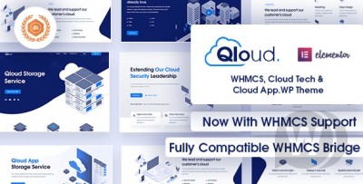 Qloud v2.5 - WHMCS, Cloud Computing, Apps & Server WordPress Theme
