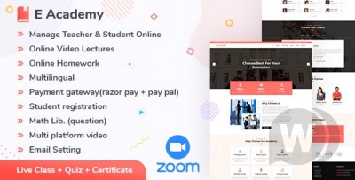 E-Academy v1.2 NULLED - Online Learning Management System & live streaming classes (web)