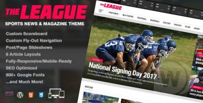 The League v4.5.0 - WordPress тема спортивных новостей
