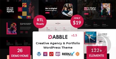 Dabble v1.5 - тема WordPress для креативного агентства и портфолио