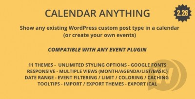 Calendar Anything Wordpress плагин для отображения записей в календаре