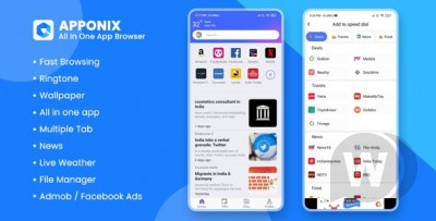 Apponix v1.0 - All in one app browser, Wallpaper, File Manager, Ringtone