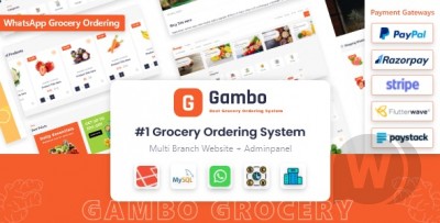 Gambo v6.0 NULLED - Online Grocery Ordering System + Whatsapp Order