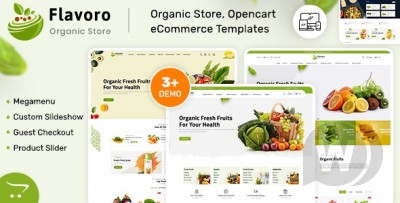 Flavero v2.0.4 - магазин органических продуктов OpenCart 3