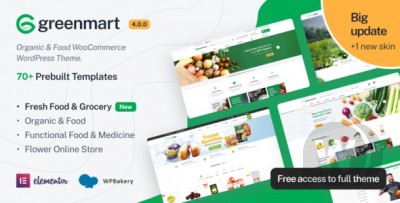 GreenMart v4.0.4 - шаблон магазина еды WooCommerce WordPress