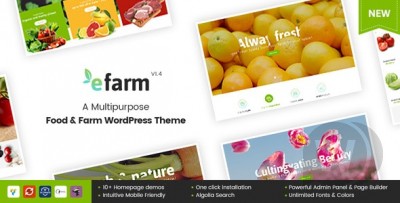 eFarm v1.6.0 - многоцелевая тема WordPress для продуктов питания и фермерских хозяйств