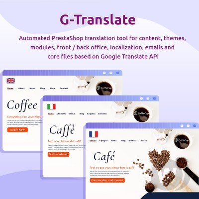 Модуль G-Translate: Translate entire PrestaShop easily! v1.0.2