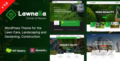 Lawnella v1.6 - тема WordPress для садоводства и ландшафтного дизайна