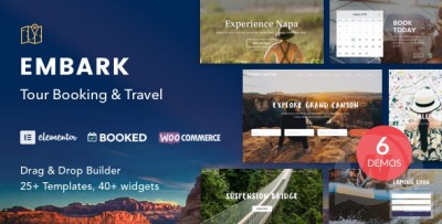 Embark v1.4.1 - тема WordPress для бронирования туров и путешествий