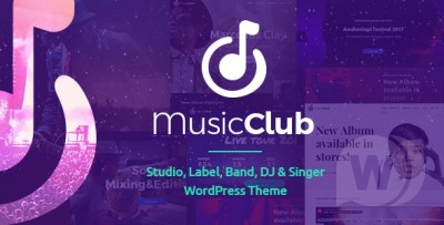 Music Club тема Wordpress для музыкального сайта