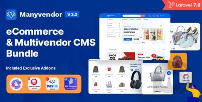 Manyvendor v3.3 NULLED - eCommerce & Multi-vendor CMS Bundle