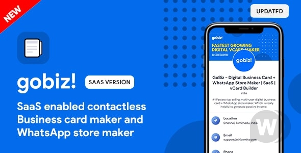 GoBiz NULLED - Digital Business Card + WhatsApp Store Maker