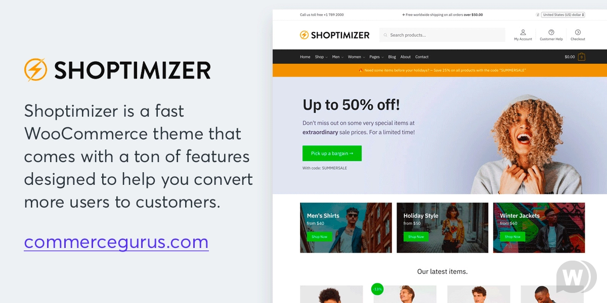Shoptimizer самая быстрая тема WooCommerce