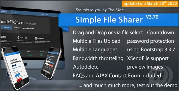 Simple File Sharer скрипт хостинга файлов