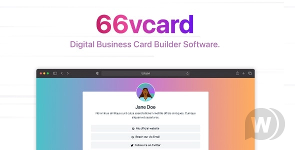 Конструктор цифровых визитных карточек 66vcard NULLED