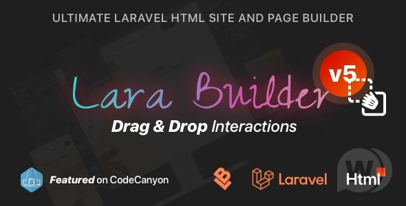 LaraBuilder конструктор HTML сайтов