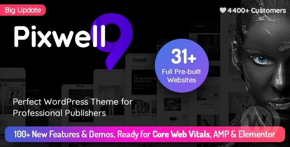 Pixwell новостной шаблон для Wordpress